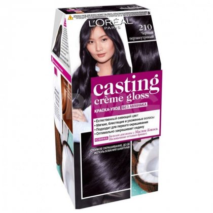 Loreal Casting Creme Gloss крем-краска для волос тон 210 черный перламутровый