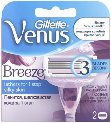 Gillette кассеты для бритья сменные женские Venus Breeze 4шт