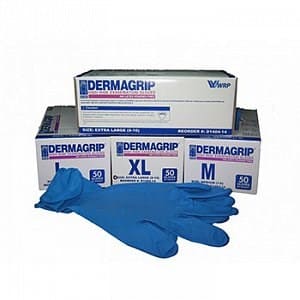 Dermagrip перчатки латексные смотровые 1 пара размер L