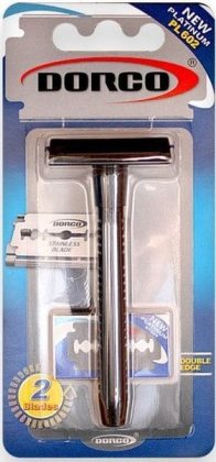Dorco станок для бритья мужской многоразовый классический на блистере и 2 лезвия в комплекте