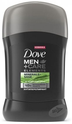 Dove дезодорант стик мужской 50мл Свежесть минералов и шалфея (зеленая полоса)