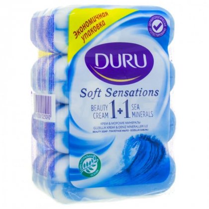 Duru Soft Sensation мыло твердое кусковое 4шт*90г Морские минералы