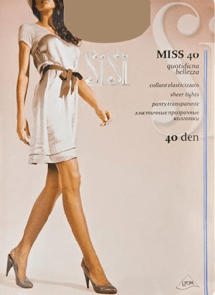 SiSi Колготки Miss прозрачные эластичные 40 den Miele (Легкий загар) размер 4-L