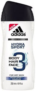 Adidas гель для душа мужской 250мл Hydra Sport 3в1