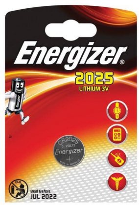Energizer Батарейки таблетки Ultimate Lithium CR2025 3v PIP1 блистер, цена за 1шт