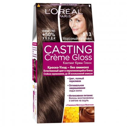 Loreal Casting Creme Gloss крем-краска для волос тон 513 морозный капучино