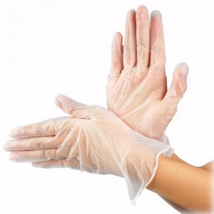 SunViv перчатки одноразовые, виниловые, нестерильные, прозрачные, 1 пара, размер S