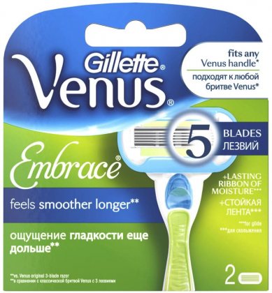 Gillette кассеты для бритья сменные женские Venus Embrace 2шт