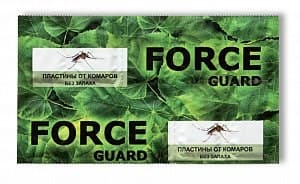 Force Guard Пластины от комаров зеленые без запаха 10шт