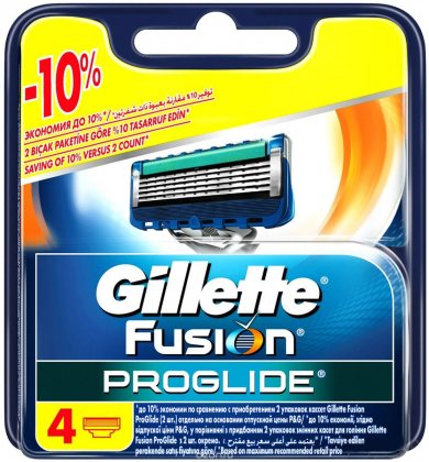 Gillette кассеты для бритья сменные мужские Fusion ProGlide 4шт
