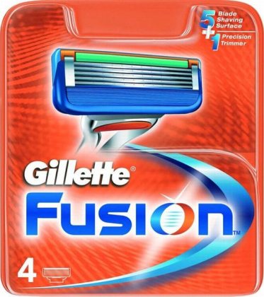 Gillette кассеты для бритья сменные мужские Fusion 4шт