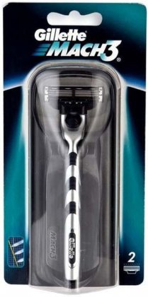Gillette станок для бритья мужской многоразовый Mach3 Бритва с 2 сменными кассетами