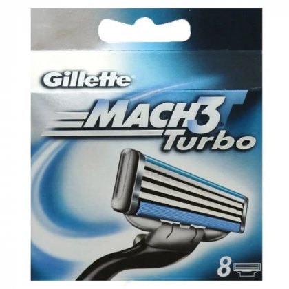 Gillette кассеты для бритья сменные мужские Mach3 Turbo 8шт