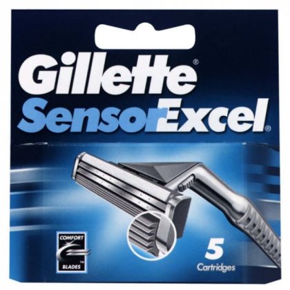 Gillette кассеты для бритья сменные мужские Sensor Excel 5шт