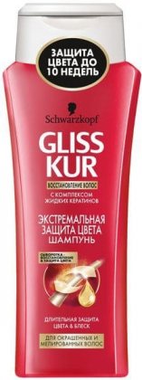 Gliss Kur шампунь для волос женский 250мл Блеск защита цвет