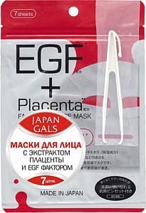 Japan Gals маски для лица EGF + Placenta с плацентой и EGF фактором 7шт
