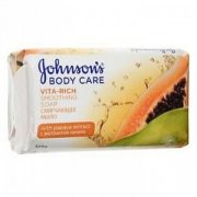 Купить Johnson's Body Care мыло твердое кусковое Vita-Rich 125г Смягчающее с экстрактом Папайи