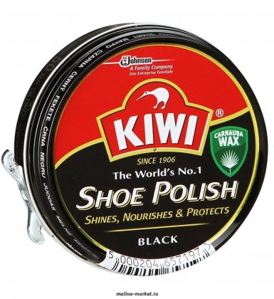 Kiwi Shoe Polish 50мл банка черный