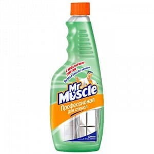 Mr. Muscle Сменная бутылка Профессионал для стекол 500мл с Нашатырным спиртом