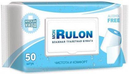 Mon Rulon туалетная бумага влажная c пластиковым клапаном 50шт