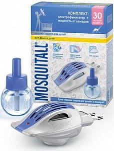 Mosquitall Нежная защита Комплект Электрофумигатор + жидкость от комаров 30 ночей