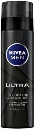 Nivea гель для бритья мужской 200мл Ultra черный