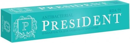 President зубная паста 75мл Antibacterial Антибактериальная