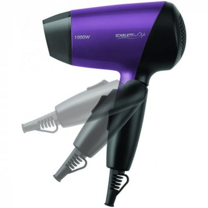 Scarlett SC-HD70T15 фен со складной ручкой черно-фиолетовый 1000W