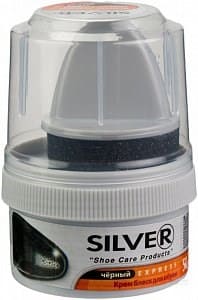 Silver Express крем-Блеск в банке с губкой 50мл Черный