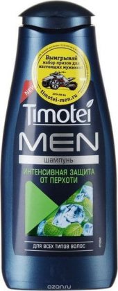 Timotei шампунь для волос мужской 400мл Мята и масло чайного дерева