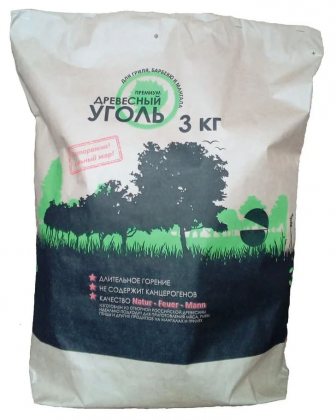 Уголь древесный березовый 3кг