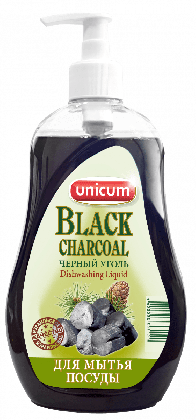 Unicum средство для мытья посуды 550мл Черный уголь