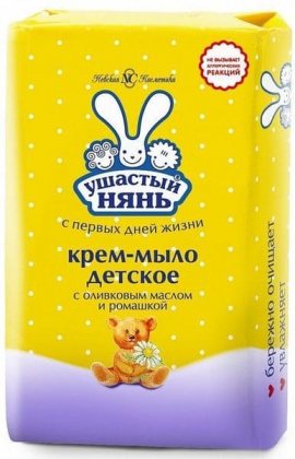 Ушастый нянь крем-мыло твердое кусковое детское 90г С ромашкой