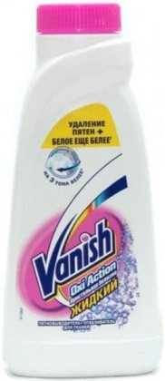 Vanish Oxi Action пятновыводитель жидкий 450мл Белый Кристальная белизна + отбеливатель