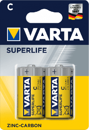 Varta батарейка R14 C солевая Superlife 1,5v, цена за 1шт