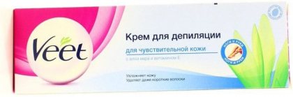 Veet крем для депиляции 100мл для чувствительной кожи с алоэ вера и витамином Е