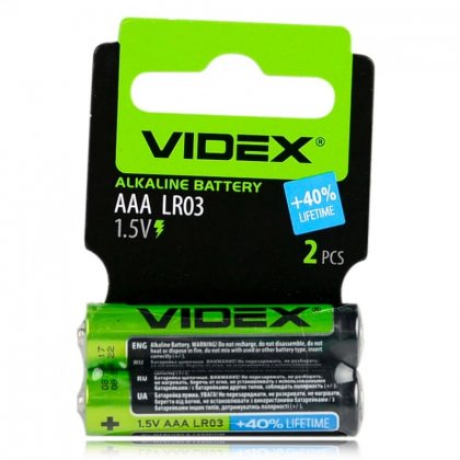 Videx батарейка алкалиновая LR03 AAA мизинчиковая 1,5v, цена за 1шт