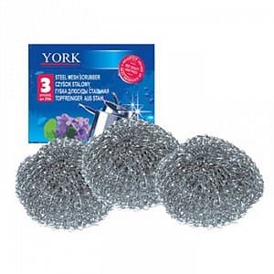 York стальная губка для посуды 3шт