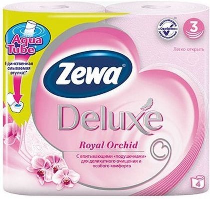 Zewa Deluxe туалетная бумага трехслойная 4шт Орхидея