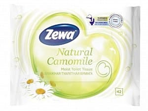 Zewa туалетная бумага влажная 42шт Natural Camomile