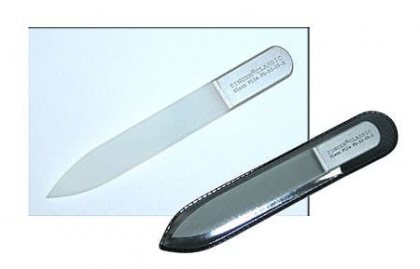 Zinger zo-FG-02-09 Silver пилка стеклянная 2-х стор.